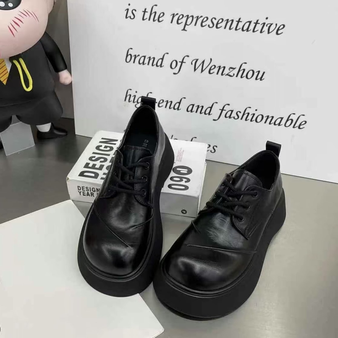 乐福鞋女鞋2026新款真皮厚底乐福鞋英伦风小皮鞋百搭休闲鞋单鞋潮,女鞋,时尚休闲鞋,淘宝优惠券,粉丝福利购,淘宝优惠卷