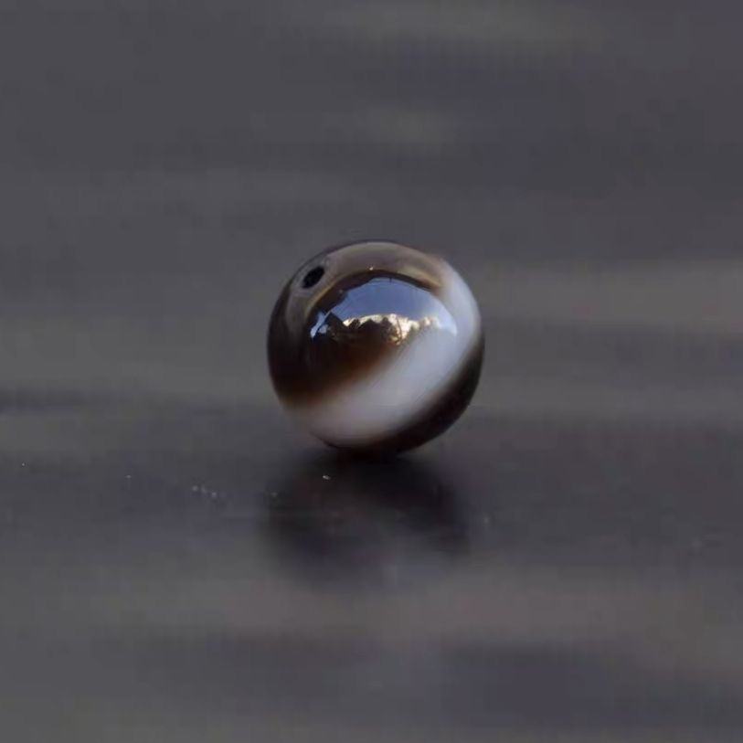 高光镜面一线药师天珠散珠玛瑙天珠手链项链串隔珠腰顶珠配珠文玩