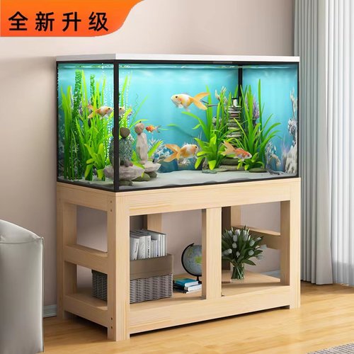 鱼缸底柜水族箱架子实木底座