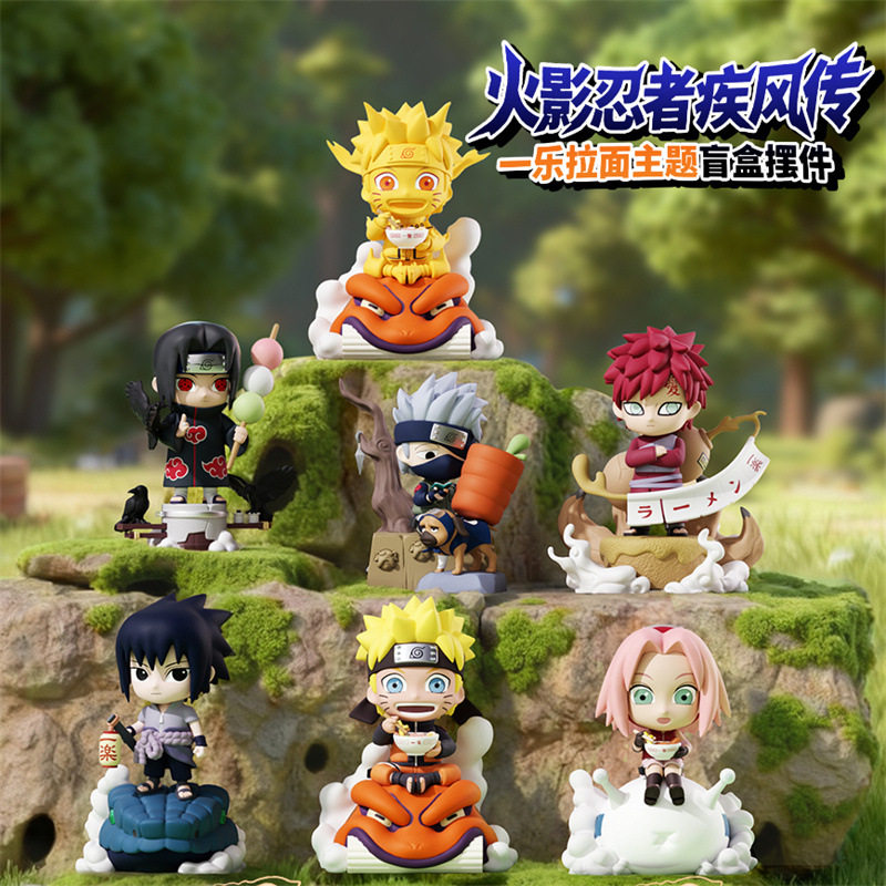 正版火影忍者疾风传一乐拉面主题盲盒摆件可爱动漫周边手办摆件