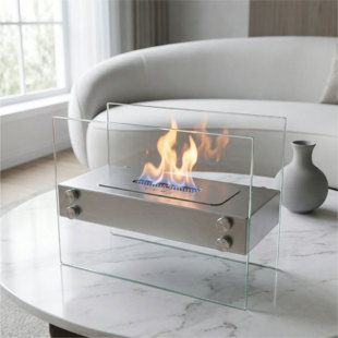 26新年法式客厅玄关电视柜室内酒精玻璃壁炉桌面装饰氛围轻奢摆件