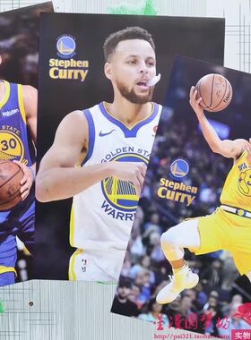 篮球海报NBA勇士队夺冠库里