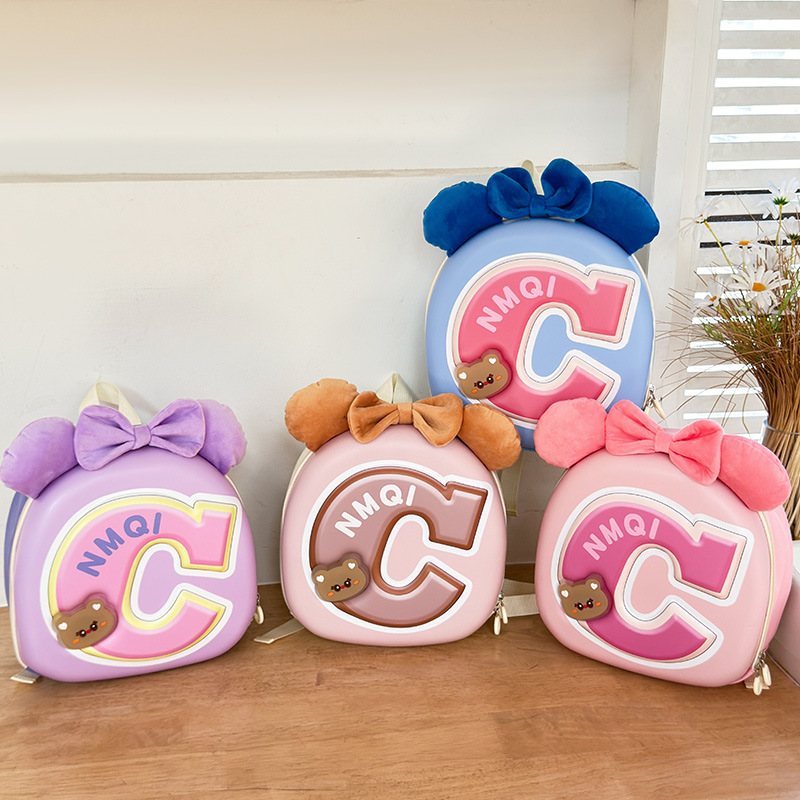 幼儿园小学生书包甜美可爱蝴蝶结男女童双肩包2025新款蛋壳儿童包