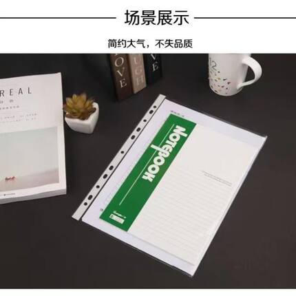 11孔文件袋A4文件保护袋十一孔文件夹加厚插页袋活页透明袋保护袋