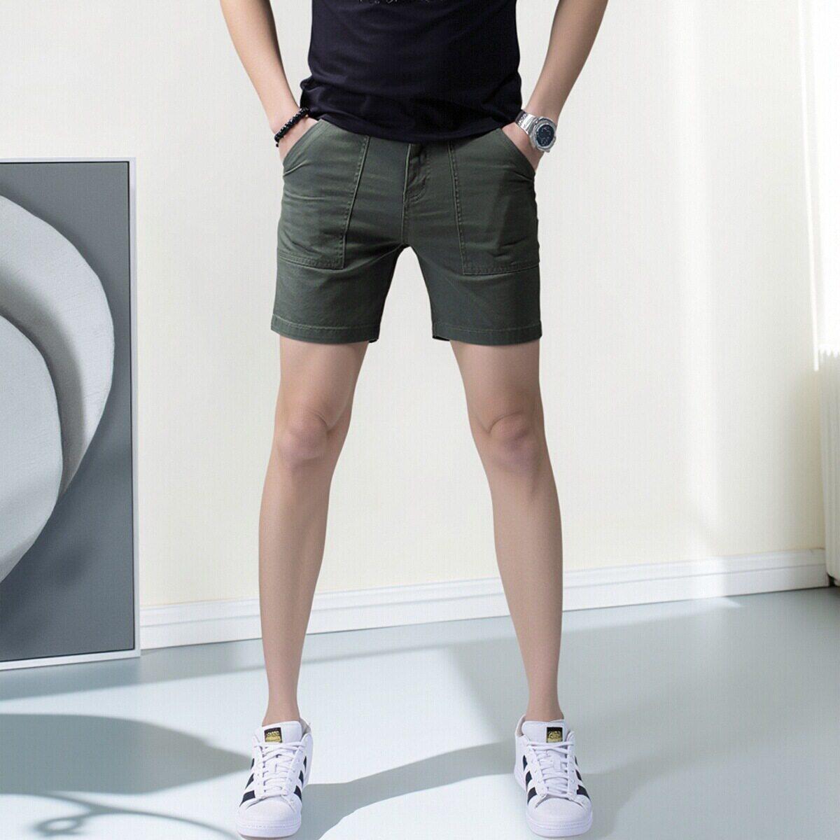 短裤男士夏季纯棉薄款三分裤帅气百搭休闲四分裤舒适透气运动裤子