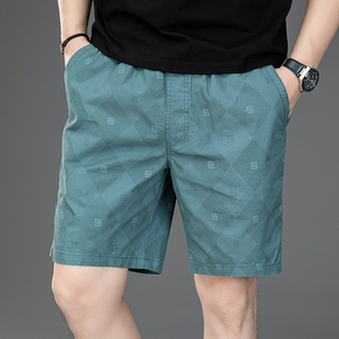 速干休闲运动五分裤 100%纯棉短裤 衩外穿宽松沙滩裤 大裤 男夏季