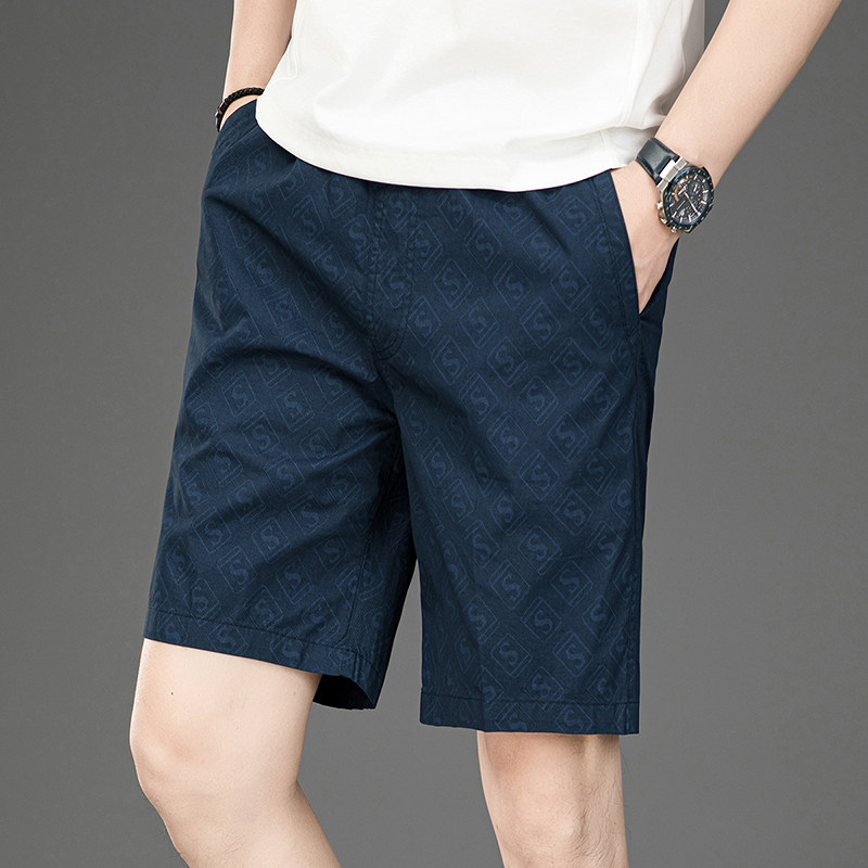 100%纯棉短裤男夏季大裤衩外穿宽松沙滩裤速干休闲运动五分裤