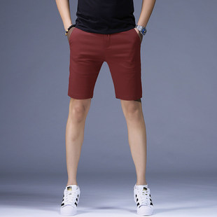 休闲短裤男款夏季薄款宽松沙滩裤马裤冰丝中裤弹力透气运动五分裤