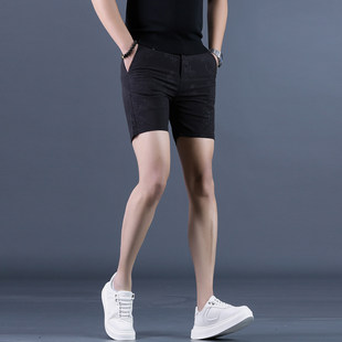 潮牌三分短裤男士冰丝四分裤中裤休闲马裤沙滩裤男款矮个子五分裤