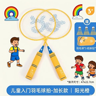 顽学儿童羽毛球拍套装入门球拍家庭拍超轻户外亲子球户外运动