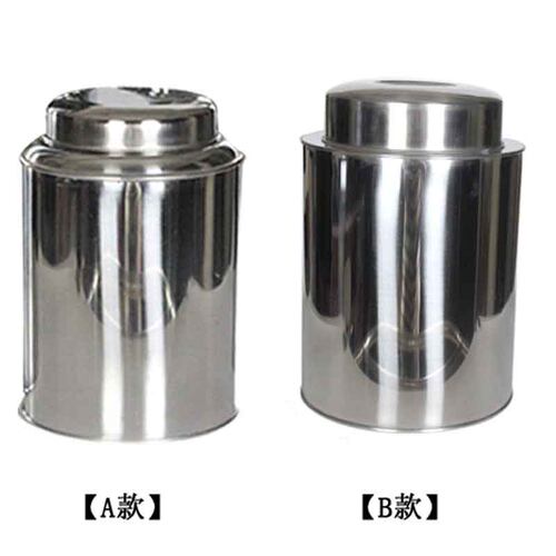 加厚不锈钢烤漆密封茶叶罐
