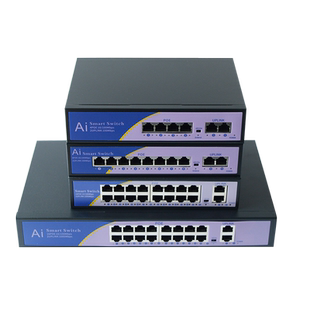 锐闪  4口5口8口16口百兆千兆标准POE交换机 分流器网络分配器网线分线器网线供电48V监控兼容支持海康摄像头