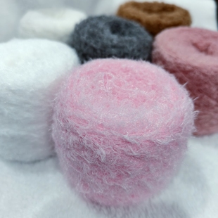 纱仿熊毛柔软泰迪卷毛毛线手工编织小熊兔子玩偶线 2cm花式