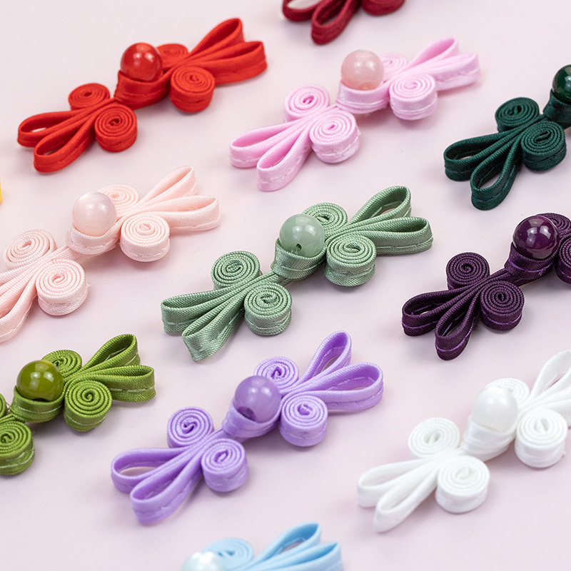 旗袍扣子新中式玉石兔耳盘扣国风手工编织汉服唐装上衣装饰扣辅料,居家布艺,纽扣,淘宝优惠券,粉丝福利购,淘宝优惠卷