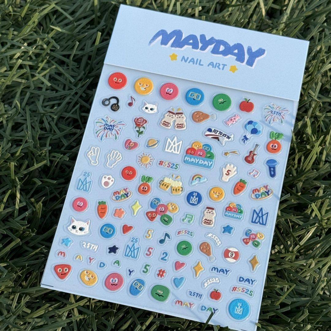 五月天演唱会应援美甲贴纸浮雕立体MAYDAY525卡通防水背胶指甲diy,彩妆/香水/美妆工具,美甲工具,淘宝优惠券,粉丝福利购,淘宝优惠卷