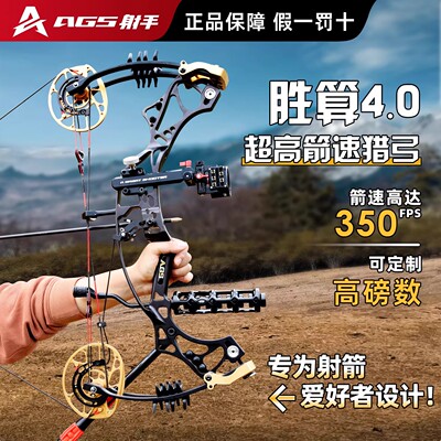 胜算4.0复合弓射箭高速度大威力射击户外高精准滑轮PSE射手碳马赫