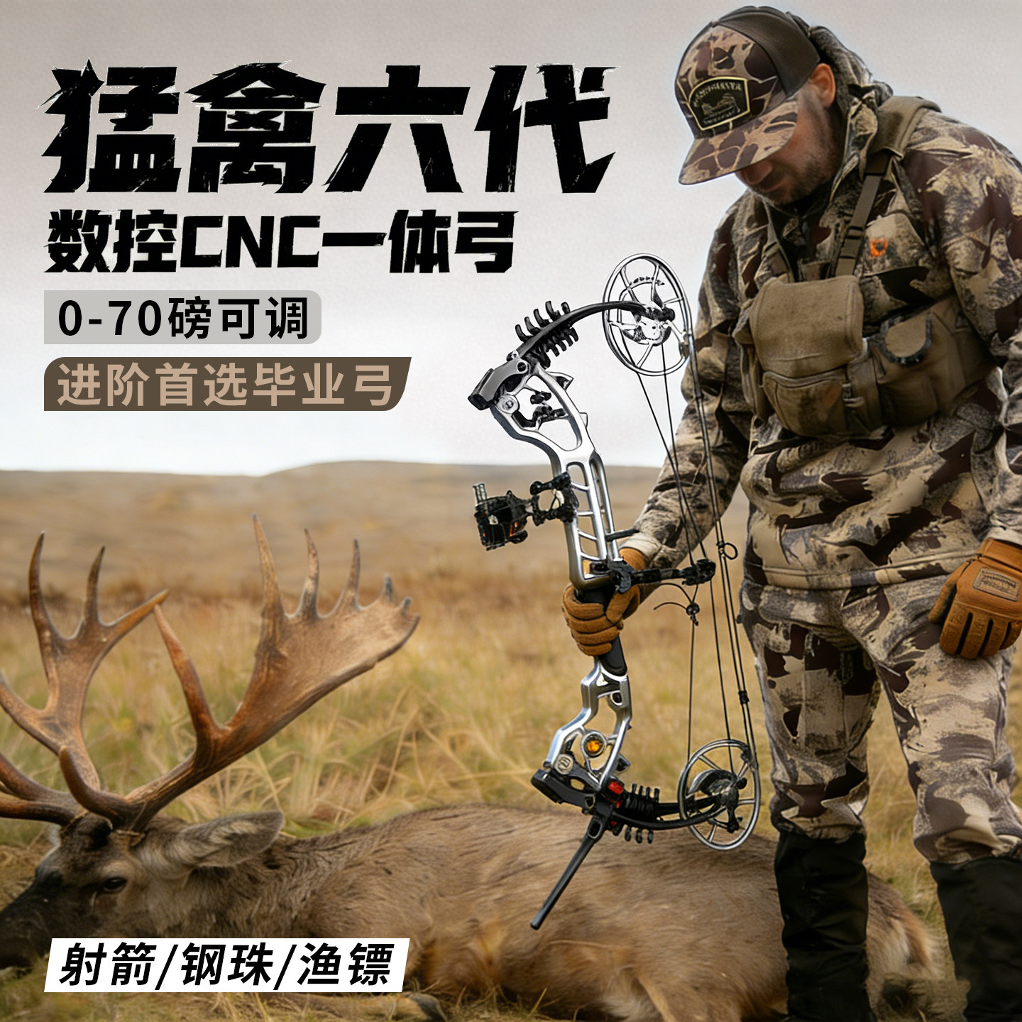 复合弓猛禽六五代高精度狩猎复合弓野外2026款专用专业射击射箭弓