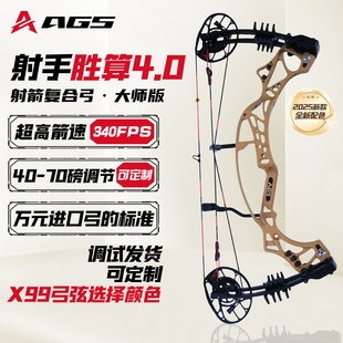 胜算4.0射箭复合弓AGS射手射击运动高精度成年人专用滑轮弓非毒液