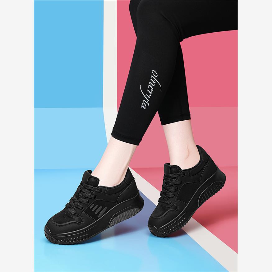 品牌黑色老爹鞋女款2025