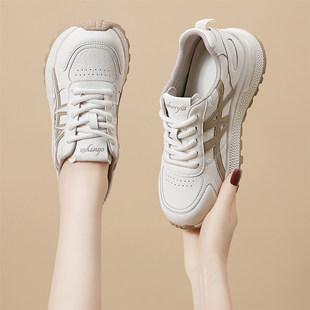 厚底增高老爹鞋女款2026年春季新款时尚韩版休闲运动鞋百搭小白鞋
