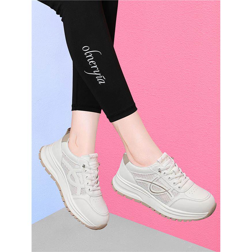 品牌老爹鞋2026新款今年流行爆款女春秋厚底软底运动休闲小白鞋子