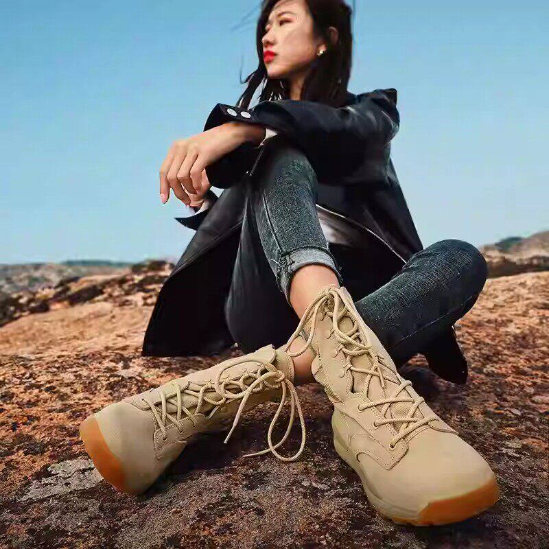 品牌户外登山鞋女高筒防