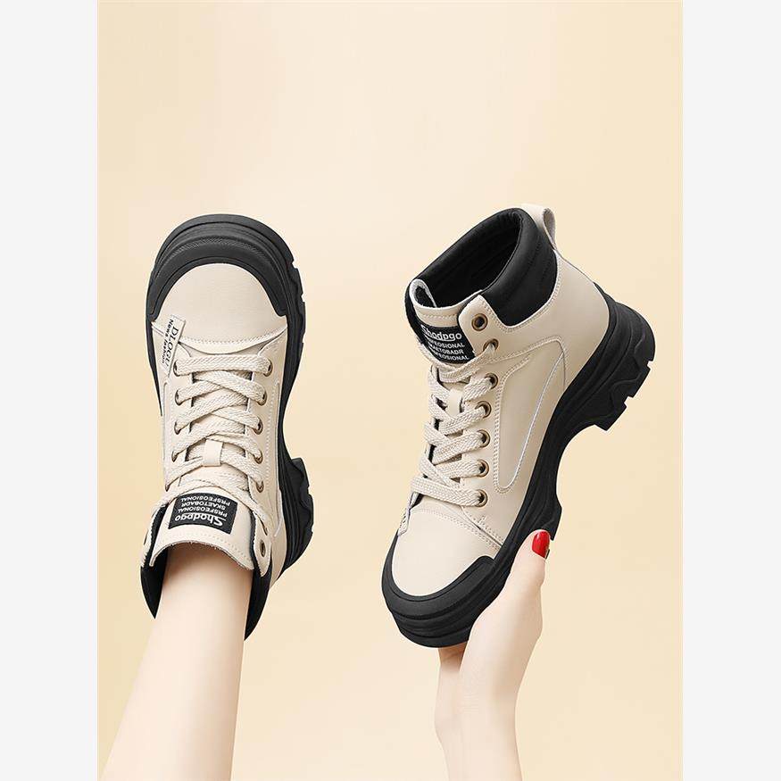 真皮马丁靴女春秋2025年新款秋季单靴厚底皮鞋女款秋款品牌小短靴