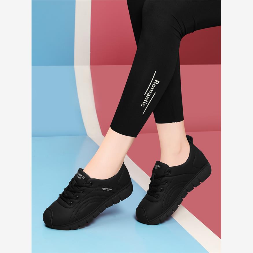 黑色休闲面包鞋2025春季
