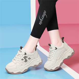 厚底老爹鞋女款2025新款爆款巨好看的百搭鞋子轻便增高休闲运动鞋