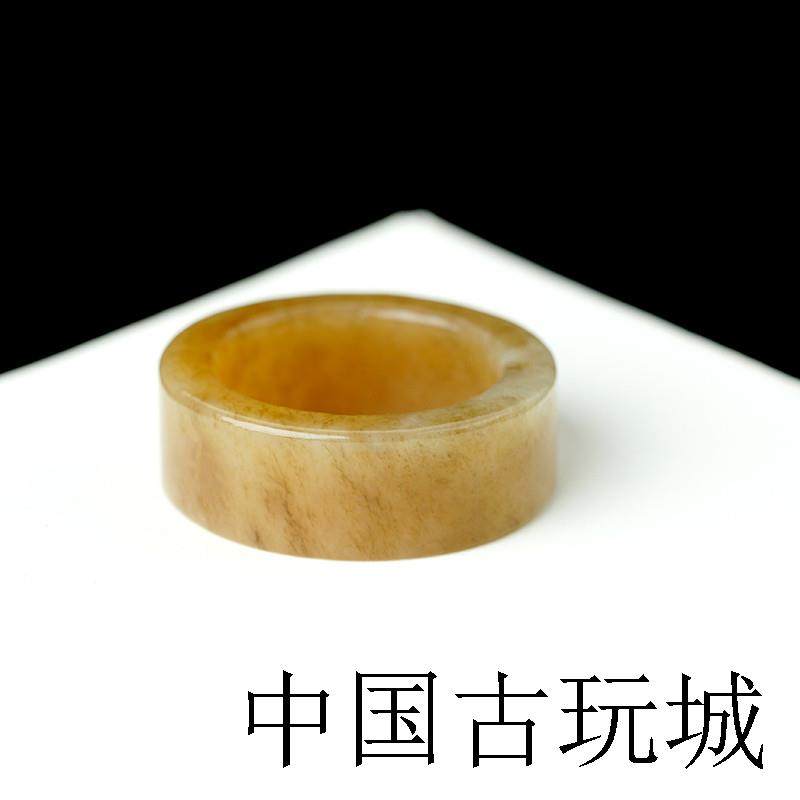 高端新疆和田玉糖玉戒指女款且末糖色情侣款素圈戒圈玉指环高级感