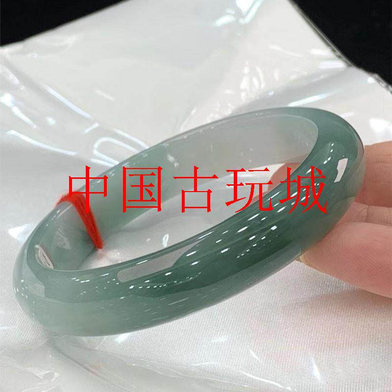精选冰种翡翠色玉手镯女款玉镯子春彩满绿油青年轻少女款玉镯送礼