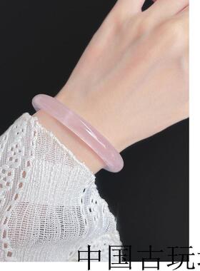 精品白昼马达加斯加芙蓉集粉水晶手镯轻奢小众精致纯高端玉女镯子