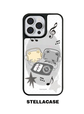 STELLACASE 原创古早味黑边亚克力亮面手机壳ins风y2k复古适用iphone17promax/16苹果13/14/12保护套华为小米