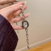 简约气质优雅小表盘个性 椭圆形复古镂空手表女款 小众设计时尚 腕表