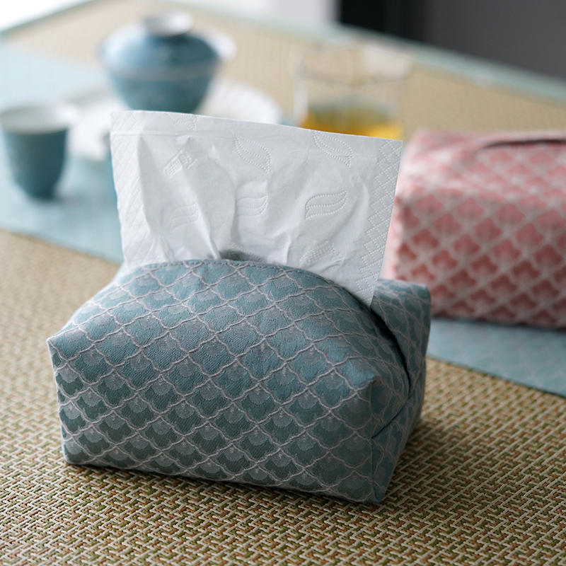 中式简约文艺复古车载纸抽纸巾盒