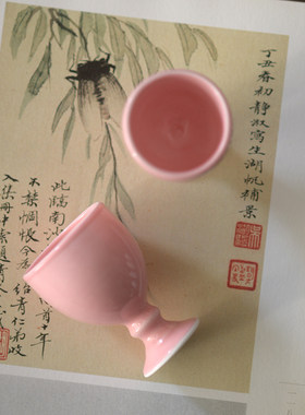 白酒杯中式单色釉微瑕