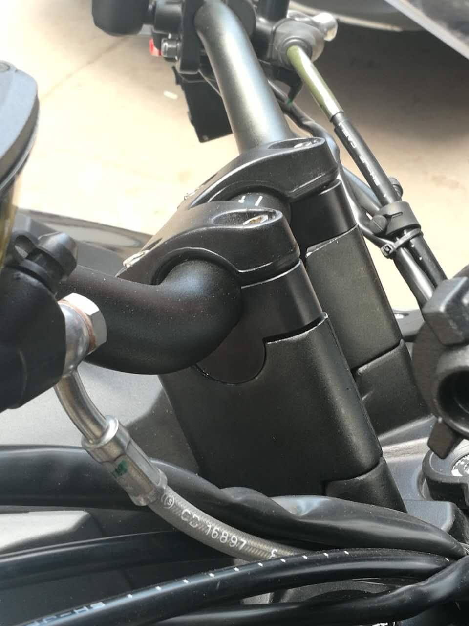 摩瑞mg500改装 adv摩托车车把加高码后移码增高器改装