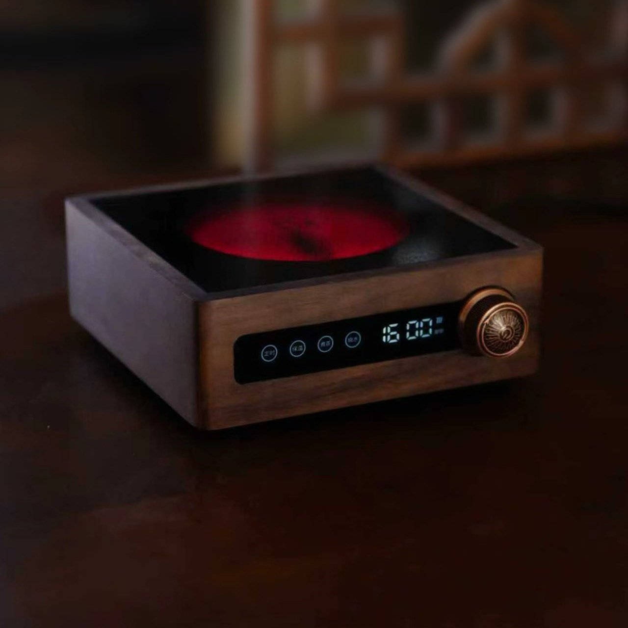 2025年新款北美黑胡桃木保温1600w电陶炉静音煮茶器,餐饮具,煮茶炉,淘宝优惠券,粉丝福利购,淘宝优惠卷