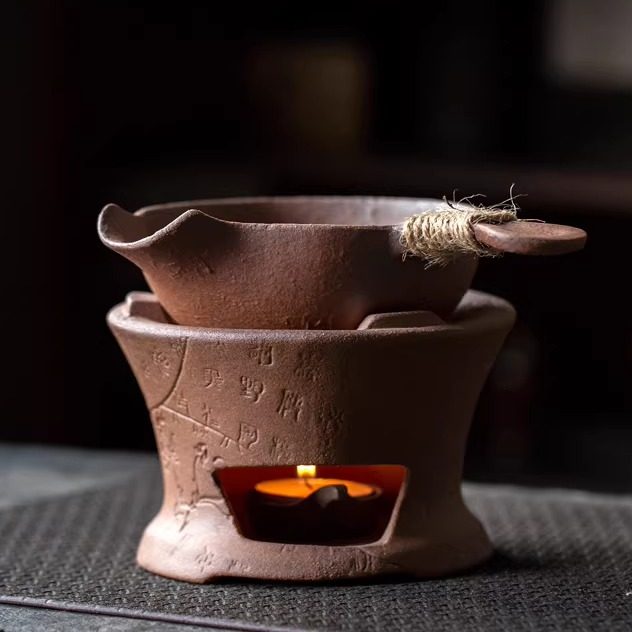 粗陶炉煮茶炉底座温茶炉可用炭火蜡烛家用复古烤茶炉围炉煮茶,餐饮具,煮茶炉,淘宝优惠券,粉丝福利购,淘宝优惠卷