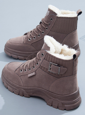 2025秋冬季新款百搭加绒保暖棉鞋女鞋马丁短靴冬鞋雪地爆款女靴子