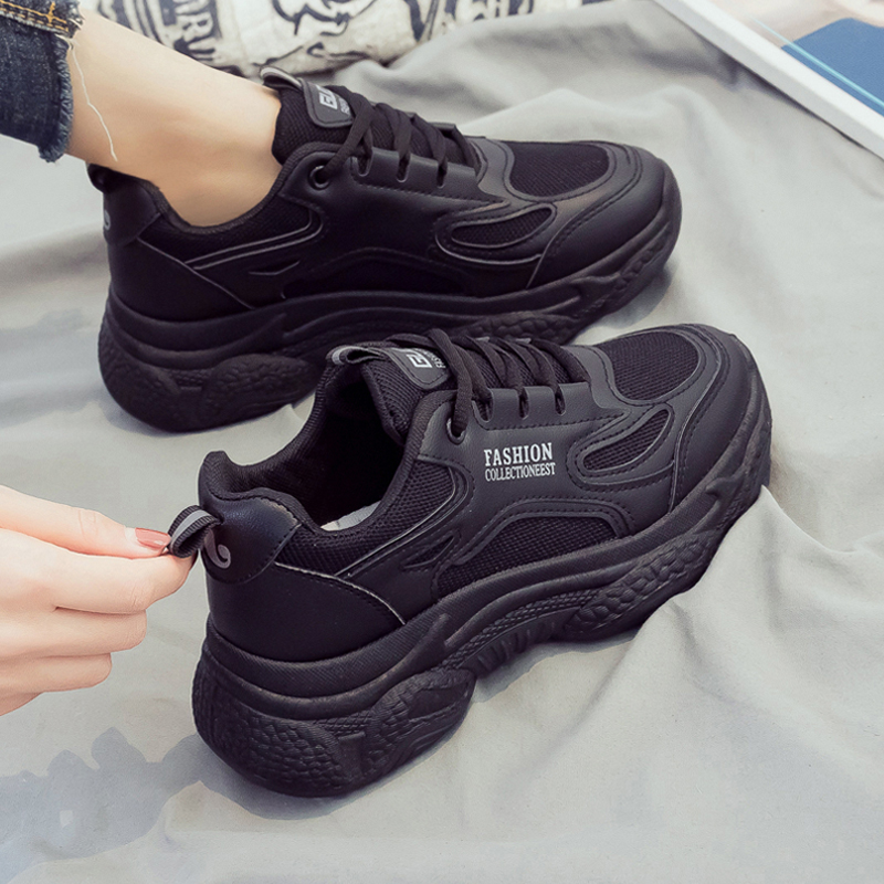 女鞋黑色爆款百搭休闲网红超火