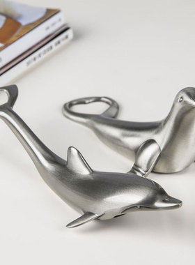 欧式创意多功能啤酒开瓶器海狮海豚高档合金启瓶器啤酒起子压盖器