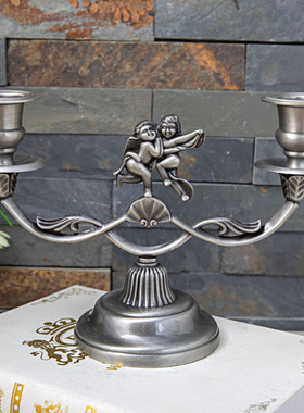 欧式风蜡烛台西餐厅金属工艺品