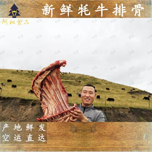 正宗阿坝新鲜牦牛排骨肋排脊排散养半散养牦牛肉生牛肉清真 - 封面