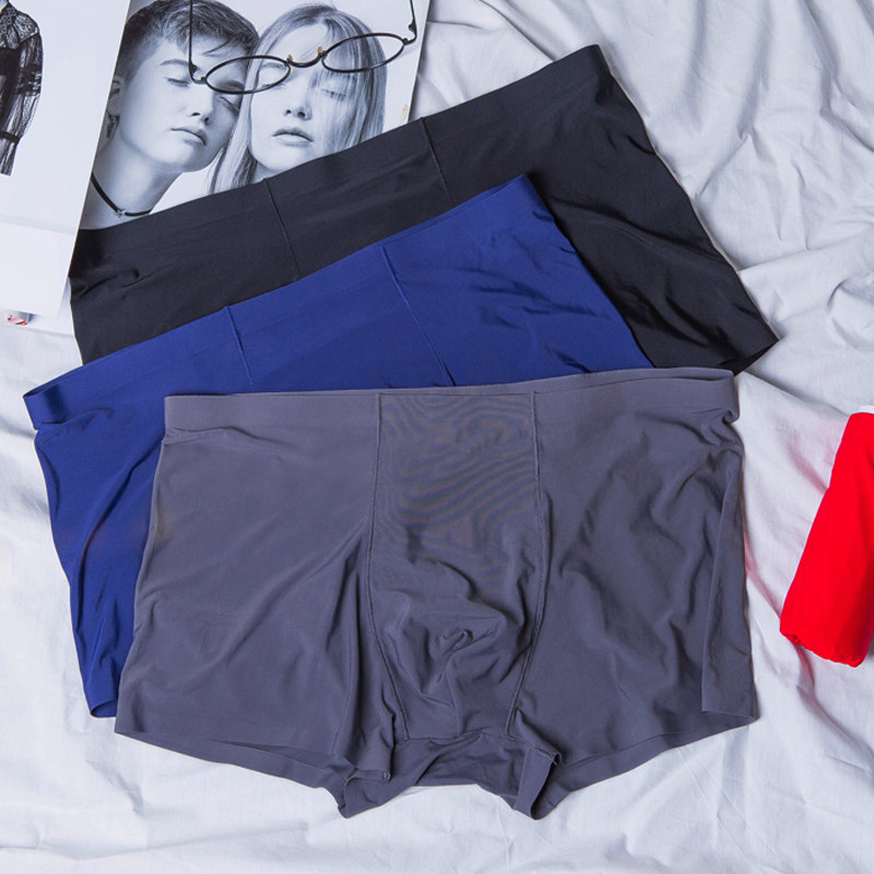 内裤男士冰丝夏季薄款四角裤凉感透气无痕红色平角短裤男生裤衩潮,女士内衣/男士内衣/家居服,男平角内裤,淘宝优惠券,粉丝福利购,淘宝优惠卷