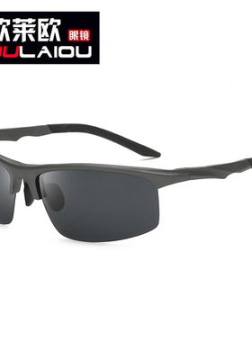 2022铝镁偏光太阳镜士品牌半框墨镜弹簧腿开车司机眼镜