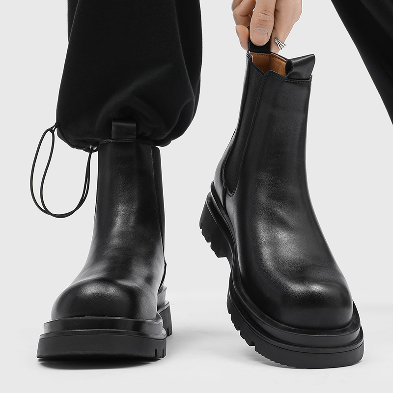 英伦风套筒烟筒靴短靴子马丁靴