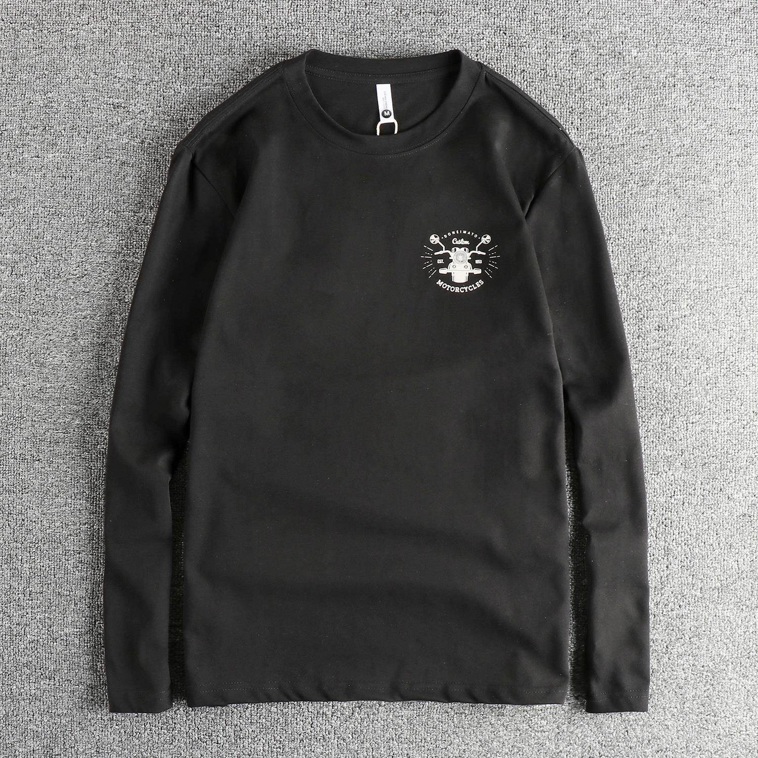 简约美式潮流机车元素青年打底衫