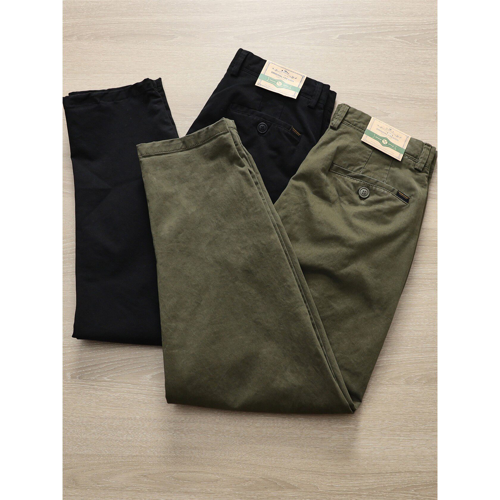 香港潮牌春秋男士弹力小直筒休闲裤经典百搭水洗微锥美式工装裤子