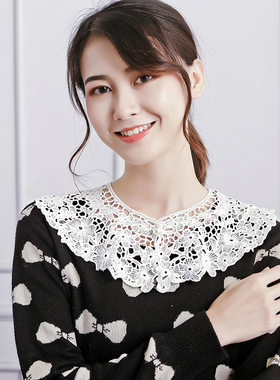 日韩风春秋季棉质通用女款假领子